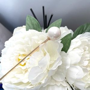 🩶 New Pearl hair stick gold pin hairpin accessory